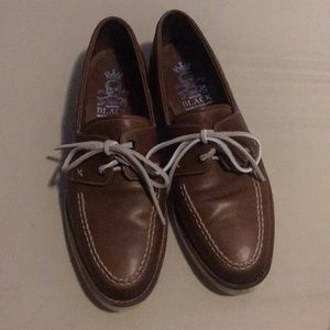 Calf skin boat shoes from Barker Black.